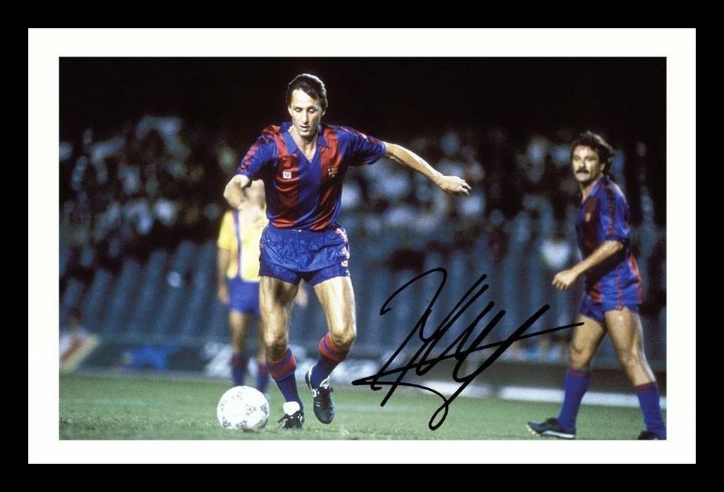 Football poster jubilee Johan Cruyff Ajax Amsterdam v Bayern C.F Barcelona 1978
