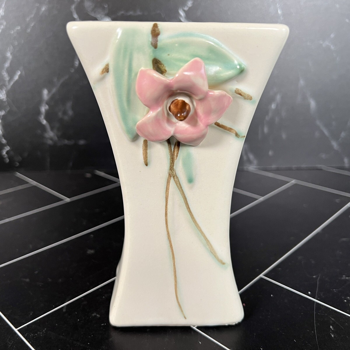 【希少品】McCoy　マッコイ　ビンテージ　花瓶　USA　コレクション Vintage McCoy Pottery Blossomtime 6-1/2