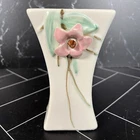 Vintage McCoy Pottery Blossomtime 6-1/2" Tall Flower Vase “Blossom Time” Matte