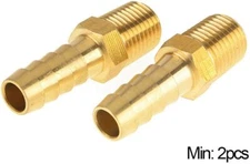 8-QTY Male NPT Brass Pipe Fitting Hose Barb Coupler Adapter 125-6D