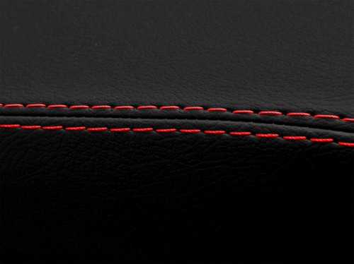 Fits 16-20 Honda Pilot Synthetic Leather Seat Armrest Black Red Stitch - Foto 5 di 7