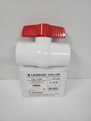 LEGEND VALVE -  1-1/4'' PVC Ball Valve Threaded NSF Sch 40 -  #201-446