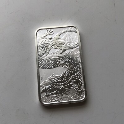 2023 Australia 1oz 9999 Ag Silver Dollar Bar Elizabeth II 1952