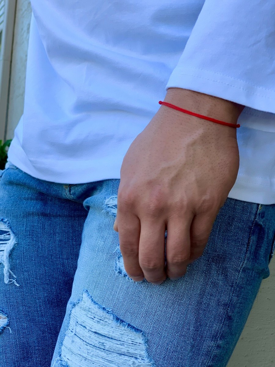 GOS Best Supplies Bracciale A 7 Nodi Rosso Kabbalah Protezione Male Occhio Per Coppie E Amicizia, Regolabile Filo Rosso Per Donna E Uomo - Foto 7