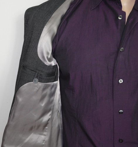 NUEVA Chaqueta Utilitaria John Varvatos LUXE en Gris Talla 42 - Imagen 10 de 19