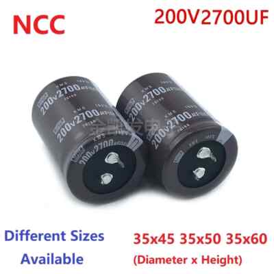 2 Uf Capacitor 2-Piece Japan Nichicon/NCC 12000uF 63V Snap-in
