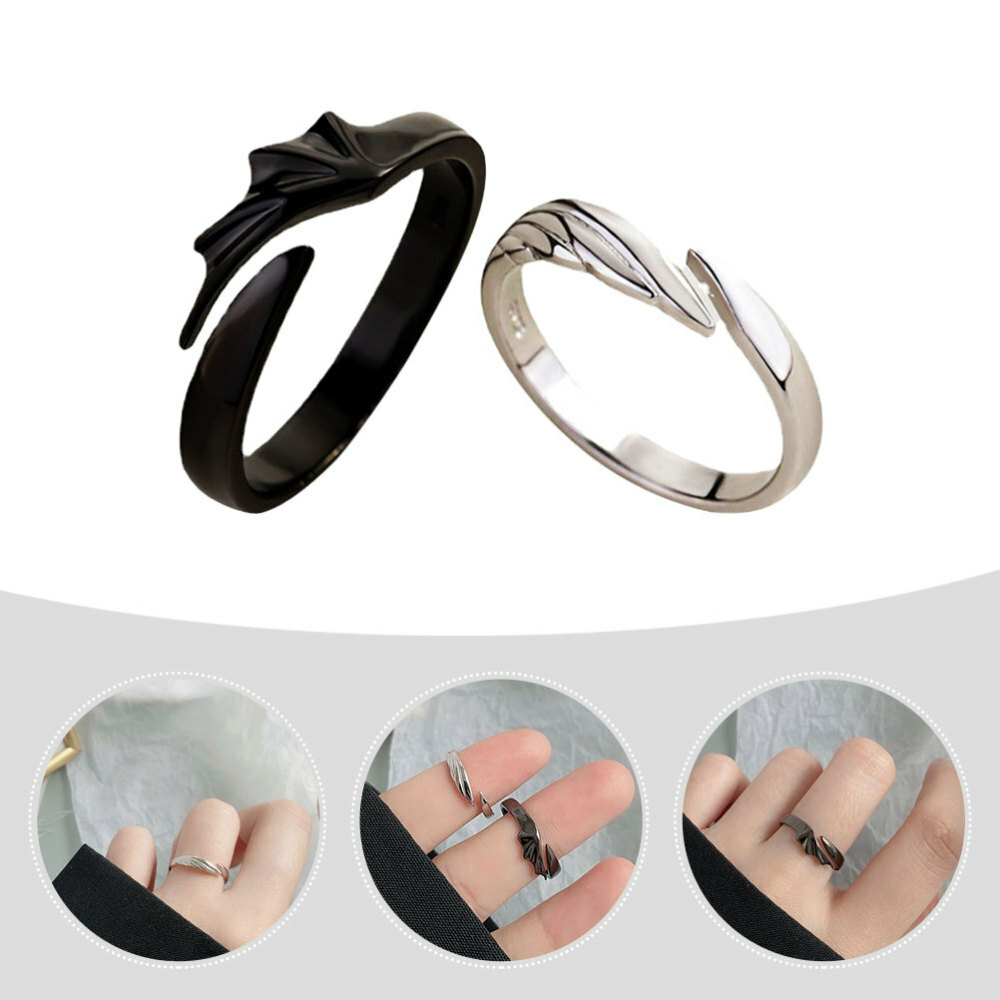 Punk Angel Finger Ring Vintage Feather Wing Wrap Open Gothic