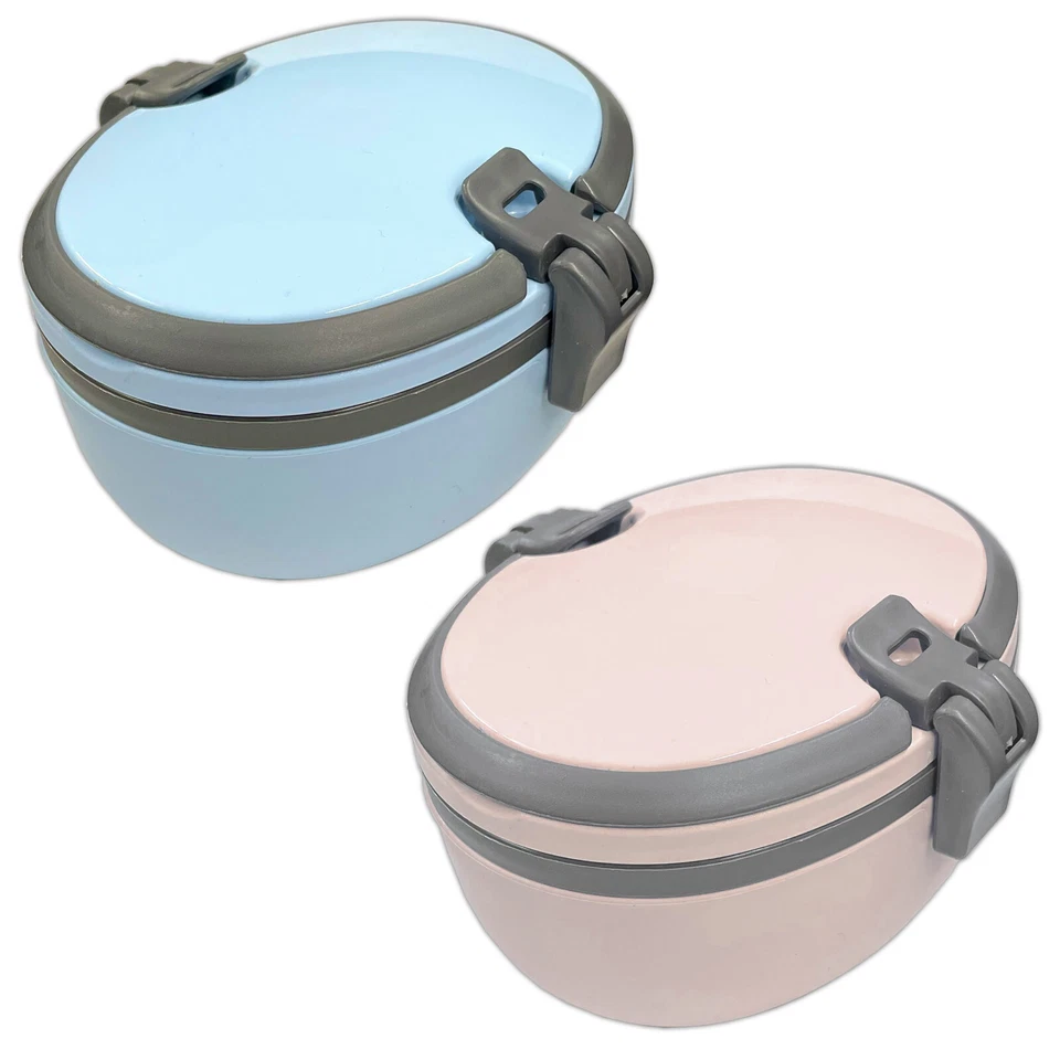 2er Set Brot- und Lunchbox mit 2 Fächern Vesperdose Brotdose Snackbox Vorratsbox