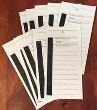 50ct 10 Line TEAR OFF Football Cards Matching "Magic" Number Gambling Strip Card