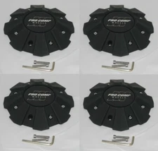 4 CAP DEAL PRO COMP 7033 BLACK 703365502 6033CAP1 S909-15 WHEEL RIM CENTER CAP