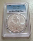 2001 SILVER EAGLE DOLLAR PCGS MS64