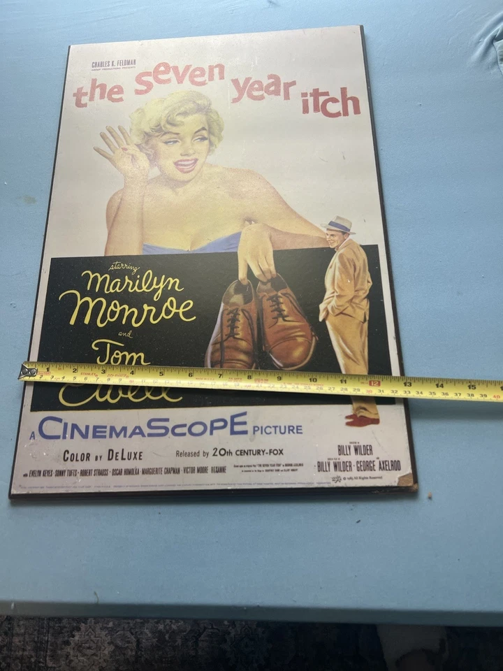 Vintage Marilyn Monroe Wood Wall Art - The Seven Year Itch - Image 3 of 4