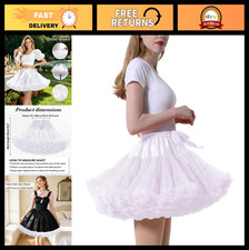Fluffy Tutu Petticoat Skirt for Women Multi-Layer Crinoline Underskirt, Elasti