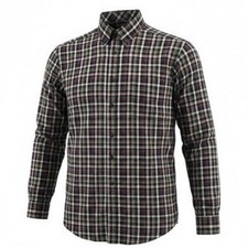 Roundtree Yorke Mens XL Button Down Shirt Maroon Plaid Non-Iron Gold Label