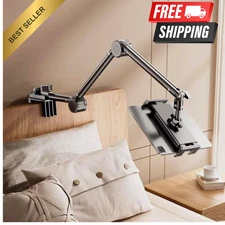 360° Long Arm Tablet Phone Holder Flexible Bed Desk Mount for iPad iPhone Samsun