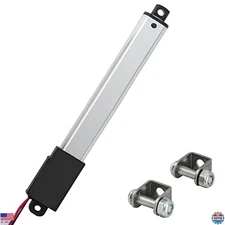 4" Mini Linear Actuator - 12V, 42.2lbs, 0.2"/sec Speed, with Mounting Brackets