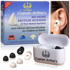 Anti-Nausea Motion Sickness Earplugs by Captain Arthur – Kids & Adults Friendly