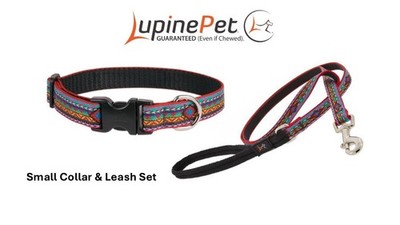 Lupine Originals EL PASO Dog Set Collar 8''-12'' & Leash 1/2''x4' Small Pet