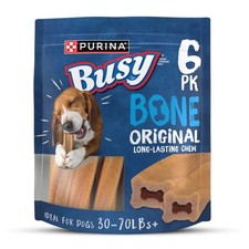 Long-Lasting Pork Dog Chews for Medium to Large Breeds 30-70 lbs 21 oz Pouch 6