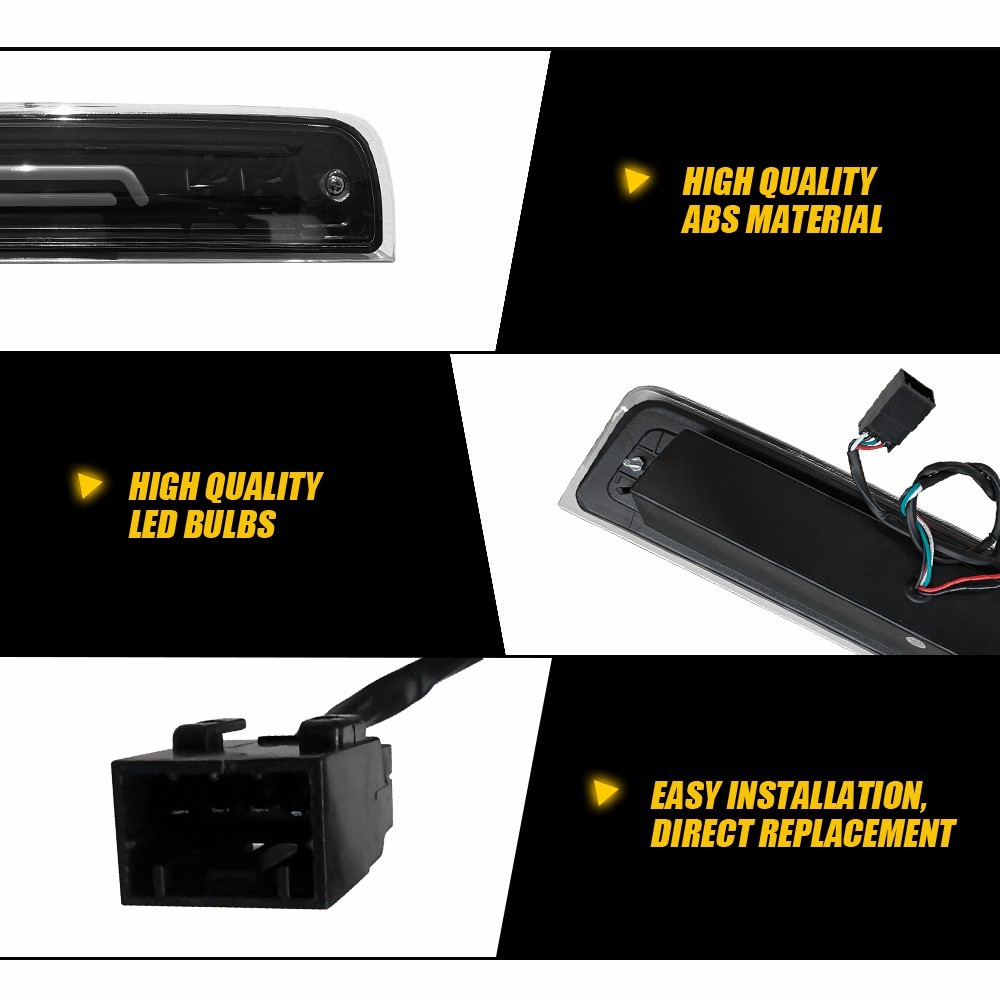 Clear For 2009-18 Dodge Ram 1500 10-18 2500 3500 LED 3rd Tail Lights Brake Lamp