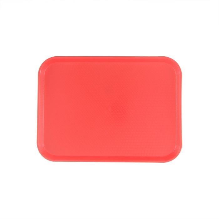 12x16"" RED FAST FOOD TRAY POLYPROPYLENE PACK 6