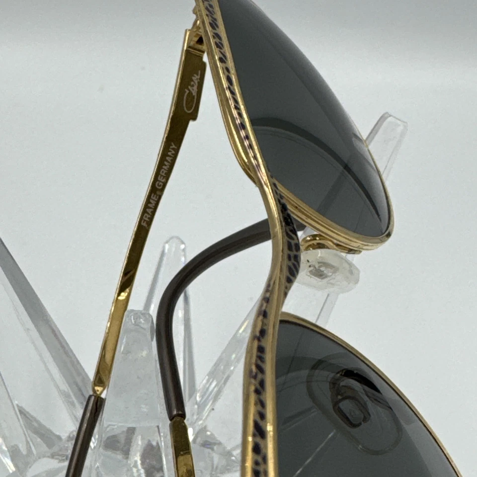 Cazal 258 432 Gold Vintage 1980’s Sunglass W/Grey Custom New Polarized Lens55mm - Image 3 of 4