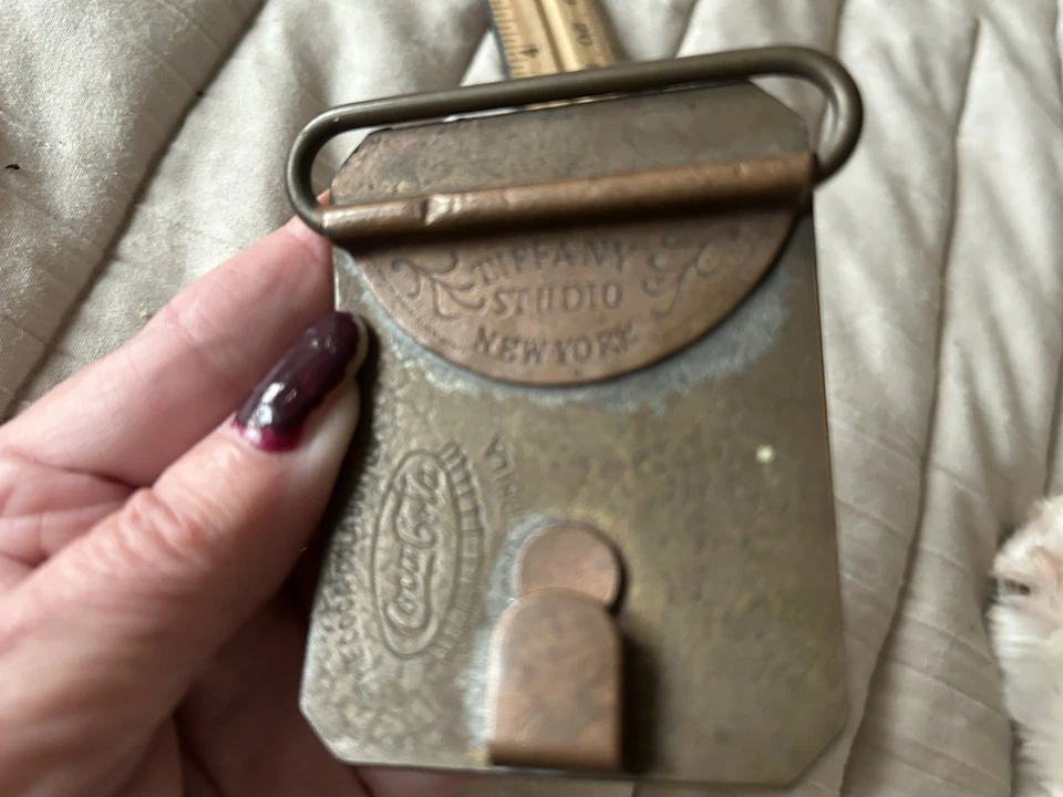 Vintage Coca-Cola Company Belt Buckle “Trademark 1886” Tiffany Designation Brass - Image 4 of 4