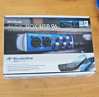 PreSonus AudioBox USB 96 2-Ch USB/MIDI Interface 24-bit/96kHz, Phantom