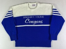 vtg BYU Cougars Cliff Engle Sweater Adult XL Brigham Young EUC RARE (Read)!!!