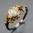 Jewellery Natural Opal Ring 925 Sterling Silver Size 8 /R474317