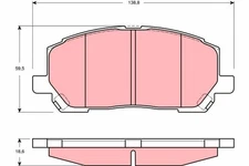 GDB3286 TRW Brake Pad Set, Disc Brake for Lexus, Toyota