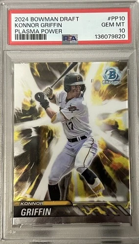 2024 Bowman Chrome Draft Konnor Griffin Plasma Power PSA 10 Gem Mint #PP10 RC