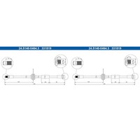 2X Ate Bremsschlauch BremsschlÄUche SchlÄUche 490Mm Hinten Passend FüR Ford Kuga