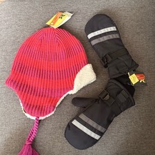 NWT All in Motion Winter Hat and Insulated Mittens Set for kids 4-7 Hat OS