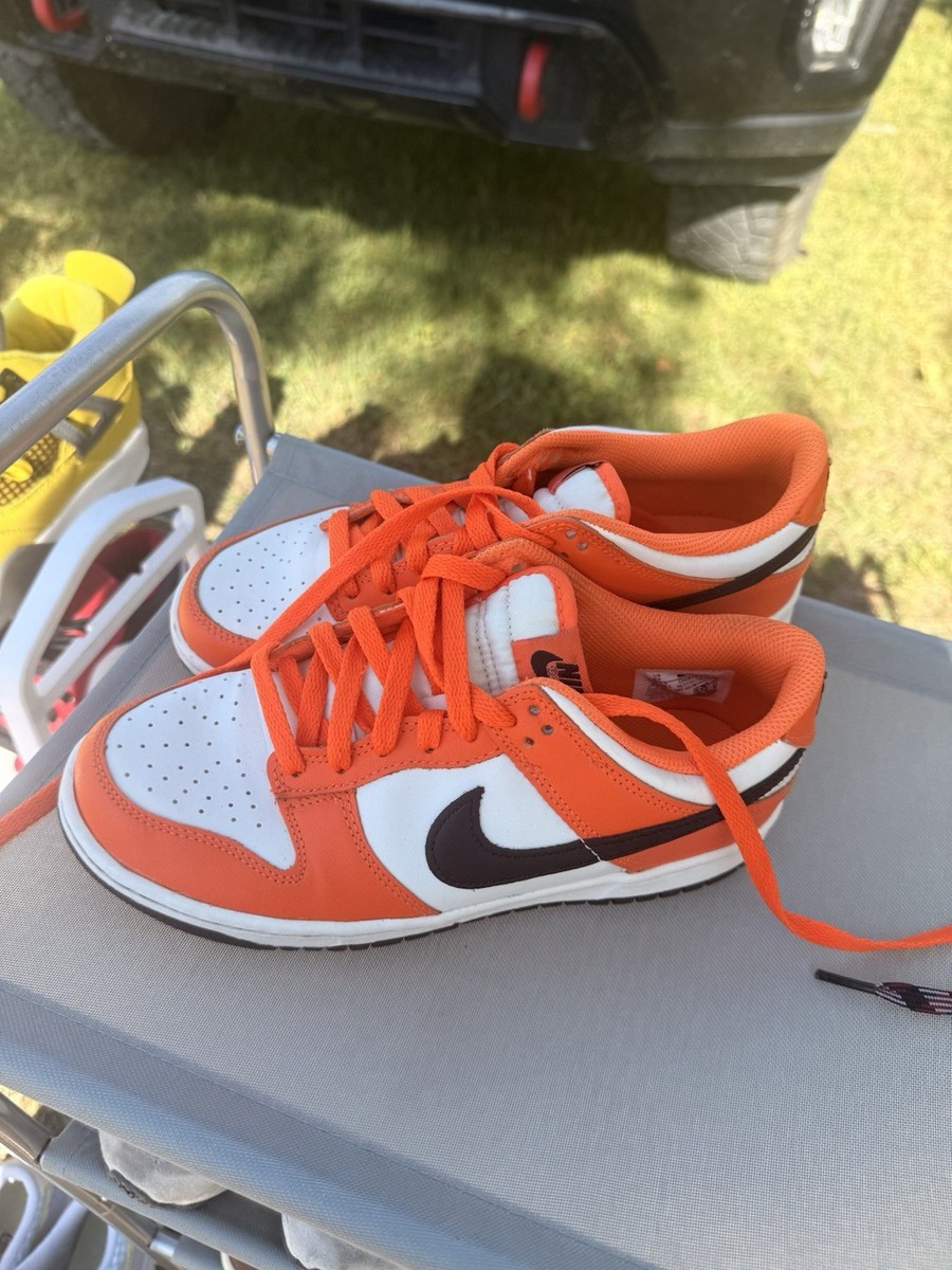 Nike Dunk Low Orange White Black Colorblock Low Top Lace Up  display picture 3