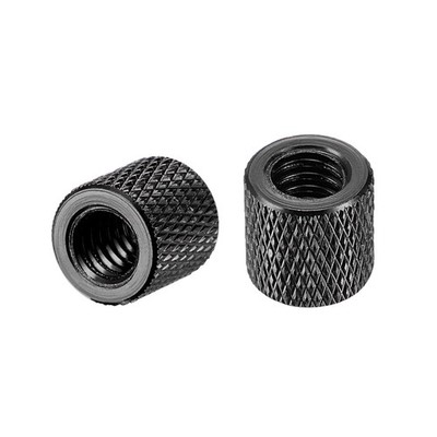 uxcell 1/4-20 x 10mm x10mm Aluminum Alloy Hand Screw Nuts Diamond Knurl Knurl...