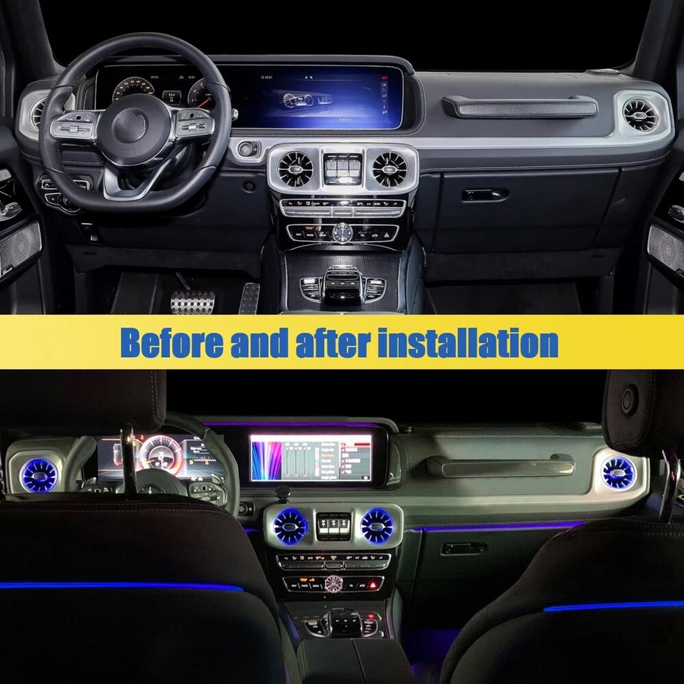 6PCS Ambient Light For Mercedes Benz G-Class W463 G550 G500 2019+ AC Vent LED* - Image 3 of 4