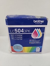 Brother Genuine LC504 3-Pack High Yield Color Ink Cartridges Cyan/Magent/Yellow