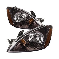 Headlights Set Fits 2004-2007 Mitsubishi Lancer 4door Mi2502135 Mi2503135 Black