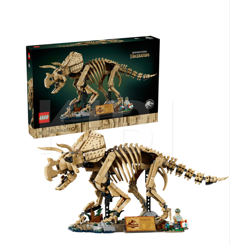 LEGO Jurassic World 77985 Dinosaur Fossils Triceratops Skeleton 1154 Pieces New