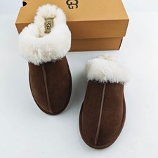UGG Scuffette II Espresso Slippers Sheepskin Warm Women's Shoes US 6-11 With Box