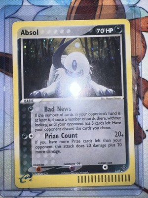 2003 Pokemon TCG Absol 1/97 EX Dragon Reverse Holo Rare English 70 HP