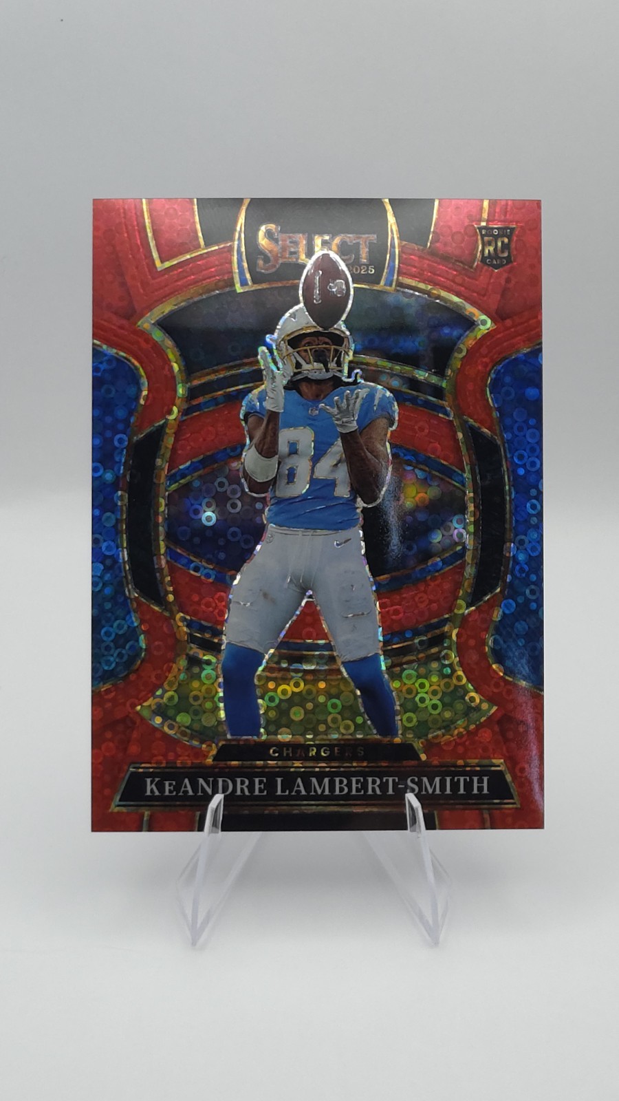 2025 Panini Select - KeAndre Lambert-Smith - Concourse Red Disco Prizm /49