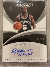 2017-18 Panini Immaculate Collection Heralded Signatures Avery Johnson #HS-AJN 
