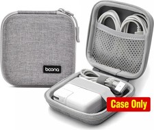 Compact Charger Organizer Pouch, 4.4"x4.4" Storage Case for MacBook Power Adapte