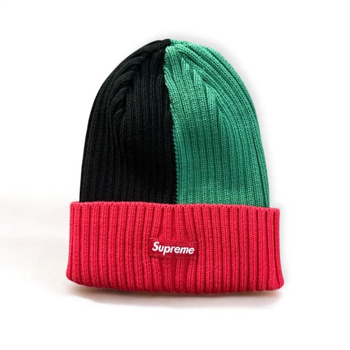 Supreme Overdyed Beanie (SS20) bonnet rasta mixte rouge noir vert