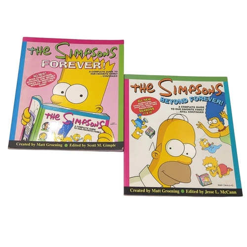 The Simpsons Forever & Beyond Forever Collectible Paperback Illustrated Book Lot - Picture 1 of 2