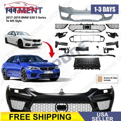 Complete Bumper Cover For BMW G30 5 Series To M5 Style 2017-2019 Unprimed Front