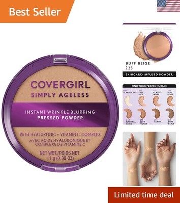Simply Ageless Pressed Powder - Hydrating, Wrinkle Blurring, SPF 10, Buff Beige