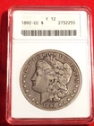 1892-CC Morgan Dollar  ANACS  F12 - Old Soap Box Holder *983*